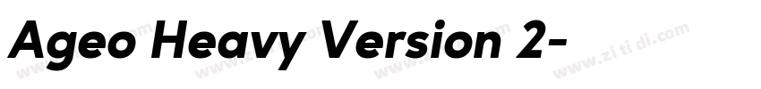 Ageo Heavy Version 2字体转换